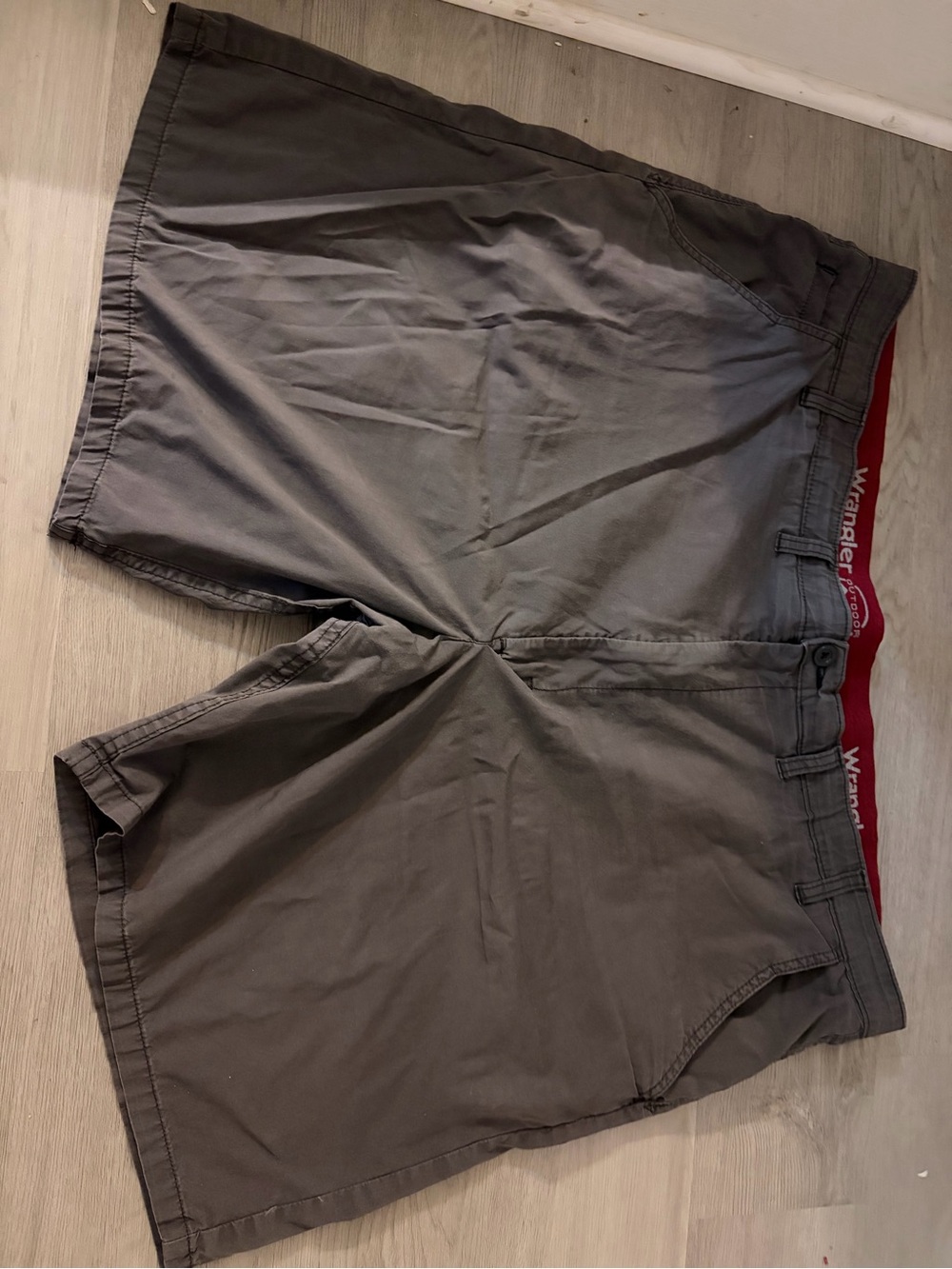 Wrangler Olive Gray Flat Front Men's Shorts